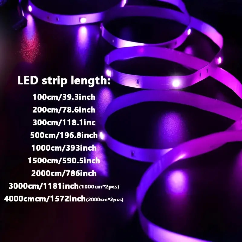 LED Strip Lights with App Remote Control, 100cm-4000cm Multiple Sizes