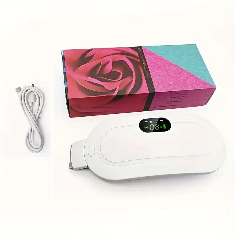 Period Cramp Relief Belt – Soothing Heat & Vibration Therapy for Menstrual Pain