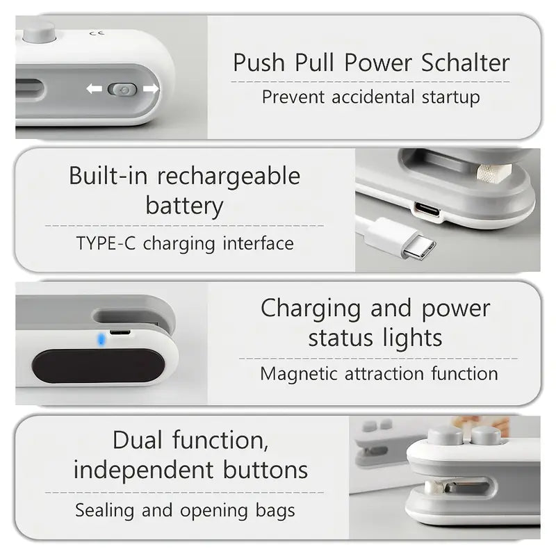 1pc Snack Bag Sealer with Magnetic Closure