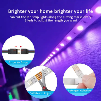 LED Strip Lights with App Remote Control, 100cm-4000cm Multiple Sizes