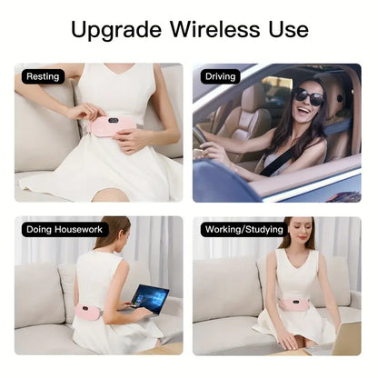 Period Cramp Relief Belt – Soothing Heat & Vibration Therapy for Menstrual Pain