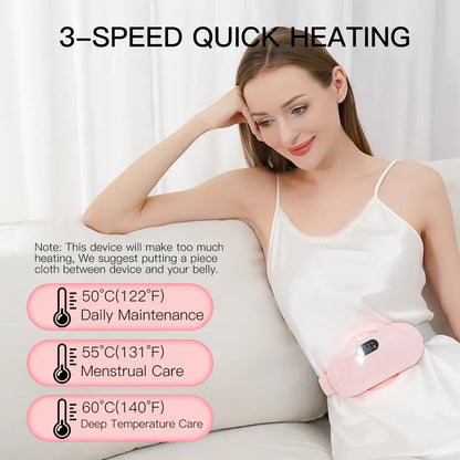 Period Cramp Relief Belt – Soothing Heat & Vibration Therapy for Menstrual Pain